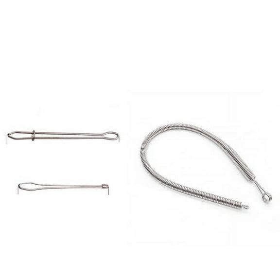 Drawstring Threader Spring Drawstring Needle Threader, Bendable Sewing Clips Drawstring Threader Tool Set, DIY Rope Threader Clip, Quick Insert Drawstring Replacement for Hoodies, Pants, Shorts(1PCS)