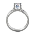 thumbnail image 4 of D-F VS 6.50MM Moissanite Engagement Ring With Diamonds (1.5 ct Moissanite Weight, 1.9 ctw dew) Bridge Channel set 14K Gold, 4 of 7