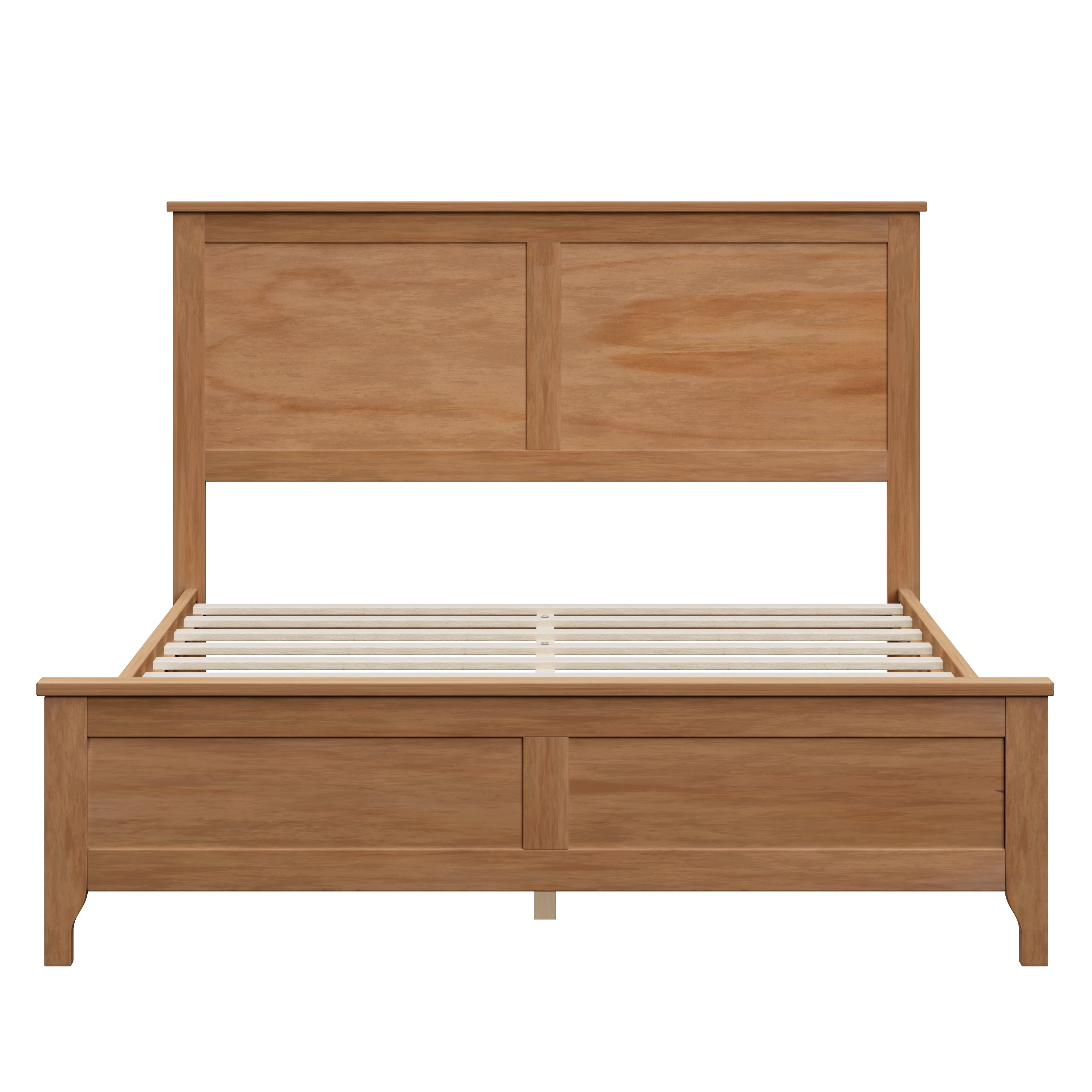Euroco Wood Full Size Platform Bed, Wood Color