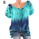 thumbnail image 1 of Blusa Camisa Estampada De Manga Corta Con Cuello En V Blusa Suelta Mujer Top De Verano, Verde, S Scienceny AP001925-65, 1 of 7