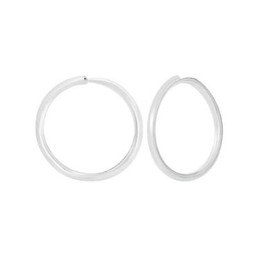 Sterling Silver 1.2mm Set of Three Endless Hoop Earrings, 10mm ...
