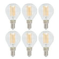 thumbnail image 1 of 6 bombillas LED E12 de 4 W, G45, estilo vintage, de filamento, de cristal transparente, luz cálida, para decoración del hogar, 110 V, 1 of 14