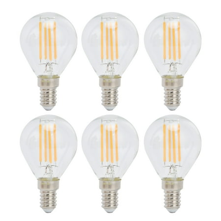

6PCS E12 LED Globe Bulbs 4W G45 Vintage Filament Lamp Clear Glass Bulb Warm Light Home Decor 110V