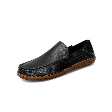 

Ymiytan Mens Boat Shoes Comfort Flats Classic Loafers Business Penny Loafer Lightweight Slip On Dress Shoe Black 9.5