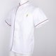thumbnail image 3 of Uniforme unisex Camisa Ropa de cocinero Abrigo Chaqueta de trabajo de manga corta 5 Tamaños 2 Costura roja XXL Cola Uniforme de chaqueta de chef para hombres, 3 of 8