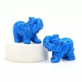 thumbnail image 6 of K-KED Natural Blue Turquoise Quartz Crystal Baby Elephant Carved Stone Minerals Energy, 6 of 6