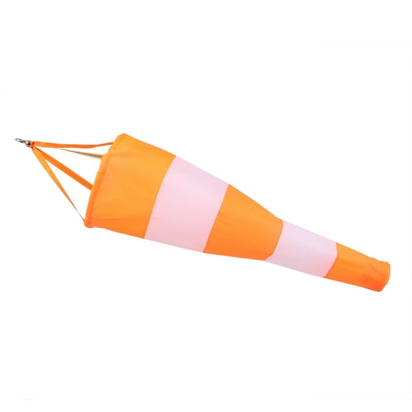 Bolsa de medición de dirección del viento naranja y blanca Decoración de jardín de manga de viento
