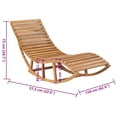 thumbnail image 2 of vidaXL Patio Lounge Chair Rocking Sunlounger with Cushion Sunbed Solid Teak, 2 of 12