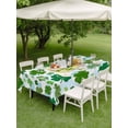 thumbnail image 3 of Outdoor Tablecloth with Umbrella Hole and Zipper, St. Patrick's Day Rectangle Table Cloth 60x102 Inch Waterproof Tablecloth, Spring Lucky Green Shamrock Cloud Blue Picnic Table Cover for Patio, 3 of 7