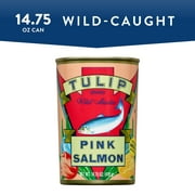 Trident Seafood Tulip Brand Canned Wild Alaska Pink Salmon, Gluten-Free, 14.75 oz