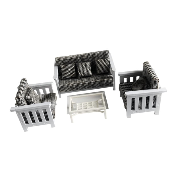 Modelo de sofá de garaje para coche, bricolaje, juguetes, manualidades a escala 1/18, coleccionables, adornos estilo B