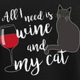 thumbnail image 3 of CafePress - All I Need Is Wine And My Ca Women's Dark Pajamas - Women's Short Sleeve Print T-Shirt and Pants Dark Cotton Pajama Set, 3 of 7