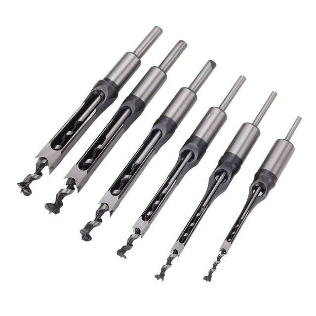 Drill Square Hole Mortise Chisel Drill Bit HSS Accurate Hole Saw Mortising Chisel Drill Bit for Woodworking