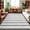 Gray, variant on Brown Stripes Washable Round Area Rug 3 ft, Modern Abstract Linens Farmhouse Soft Non Slip Rugs Stain Repellent Indoor Felt Carpet for Living Dining Room Bedroom Home Office