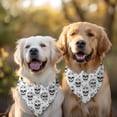 thumbnail image 2 of Dog Bandana 2 Pack,White Floral Skull Pattern Bandanas for Dogs,Cat Bandana,Small/ Large Dog Bandana 2 Size,Dog Bandanas Girl Boy, 2 of 5
