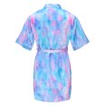 thumbnail image 4 of RUTAYY Children Girls Bathrobe Medium Sleeve Butterfly Flower Tie Up Summer Cardigan Robe Bathrobe Cute & Elegant Homewear, Blue, 5-7 Years, 4 of 9