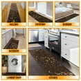 thumbnail image 4 of Ottomanson Leaf Bathroom Runner Rug 20" x 59" - Non Slip Low Pile Carpet, Brown, 4 of 13