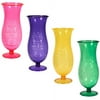 Glasses - Plastic Luau (4 Pc) Tropical Summer Party Ready - Tall Frozen Cocktail Cups - Break Resistant