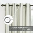 thumbnail image 2 of DriftAway Farmhouse Linen Blend Blackout Curtains 84 Inches Long for Bedroom Vertical Striped Printed Linen Curtains Thermal Insulated Lined Treatments for Living Room 2 Panels W52 x L84 Black, 2 of 8
