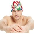 thumbnail image 2 of Aloha Hawaiian Symbol FYBTO Swimming Hat for Mans Womens Elasticity Bathing Cap, 2 of 5