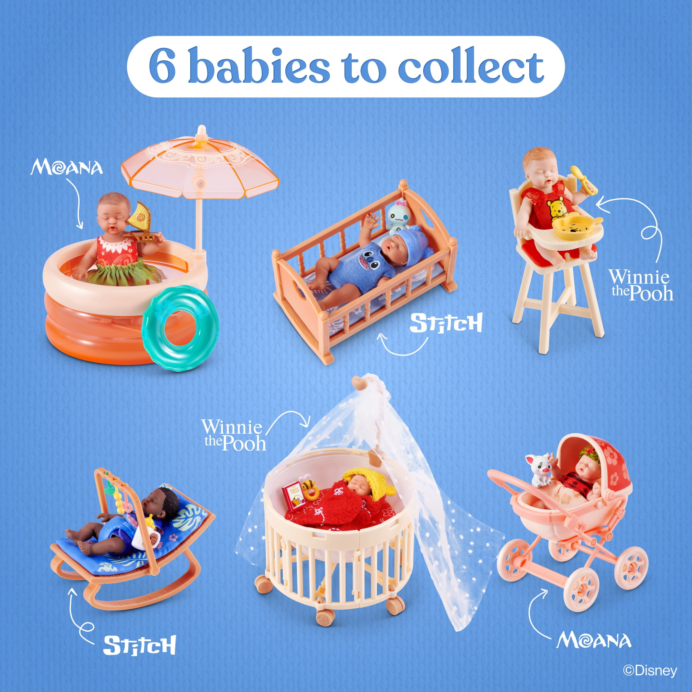 My Mini Baby Disney Mystery Capsule - Baby Doll Toy with Accessories Collectible by ZURU