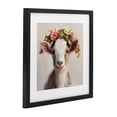 thumbnail image 2 of Stupell Industries Farmhouse Flower Crowned Goat Black Framed Print Under Glass, 13 x 13, by Roozbeh, 2 of 8
