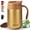 Gold, variant on Huryfox Insulated Travel Mug - 12oz Double Wall Vacuum Stainless Steel Airtight Coffee Mug with Handle and Splash Lid for Cold/Hot Coffee, Tea (Black)