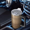 thumbnail image 6 of 40oz Tumbler with Handle and Straw, Vacuum Insulated Stainless Steel Travel Mug, Fits Car Cup Holder, Wood Print, 6 of 6