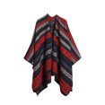 thumbnail image 1 of Robe Portefeuille pour Femmes, Style Fourche Imprimée Cape Chaude, Robe d'Hiver pour Femmes, 1 of 2