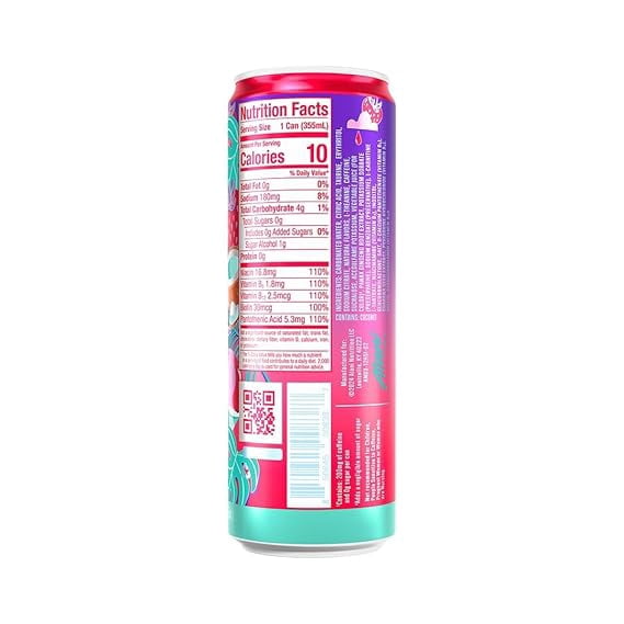 New Alani Energy Drinks Cotton Candy, Watermelon Wave, Hawaian Shaved Ice Variety Pack Sugar-Free, Low-Calorie, 200mg Caffeine, Energy Boost Drink 12 fl oz (Pack of 6)