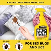 Harris Bed Bug Killer, Liquid Spray with Odorless and Non-Staining Formula (Quart)