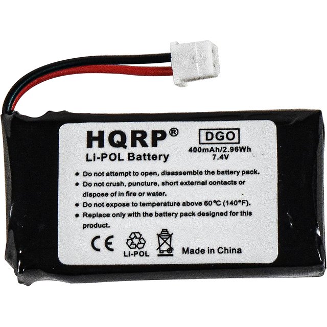 HQRP 400mAh Battery Compatible with Dogtra BP74RE fits Edge, Edge RX, TCL 2PR-562440N, 4462202024-P, 4462202023 Remote Controlled Dog Training Collar Receiver