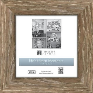 HAUS AND HUES Solid Oak 8x8 Picture Frame Matted to 4x4 - 8x8