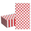 DYLIVeS 50 Count RED Gingham Guest Napkins 3 Ply Disposable Paper Dinner Hand Napkin RED Buffalo plaid Napkins Red and White Checkered Guest Napkins Red Napkins