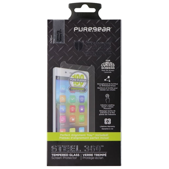 PureGear Steel 360 Tempered Glass Protector for Galaxy S9  (Plus Model)
