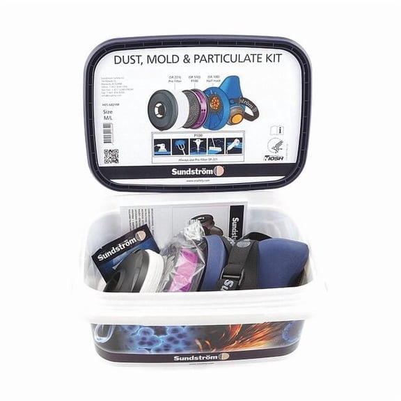 Sundstrom Safety Half Mask Respirator Kit,S/M,Blue H05-6821S