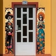 thumbnail image 5 of Vjnyvs Polyester Day of the Dead Sugar Skull Door Banner Porch Sign Dia De Los Muertos Couple Decor 1-Pair, 5 of 7