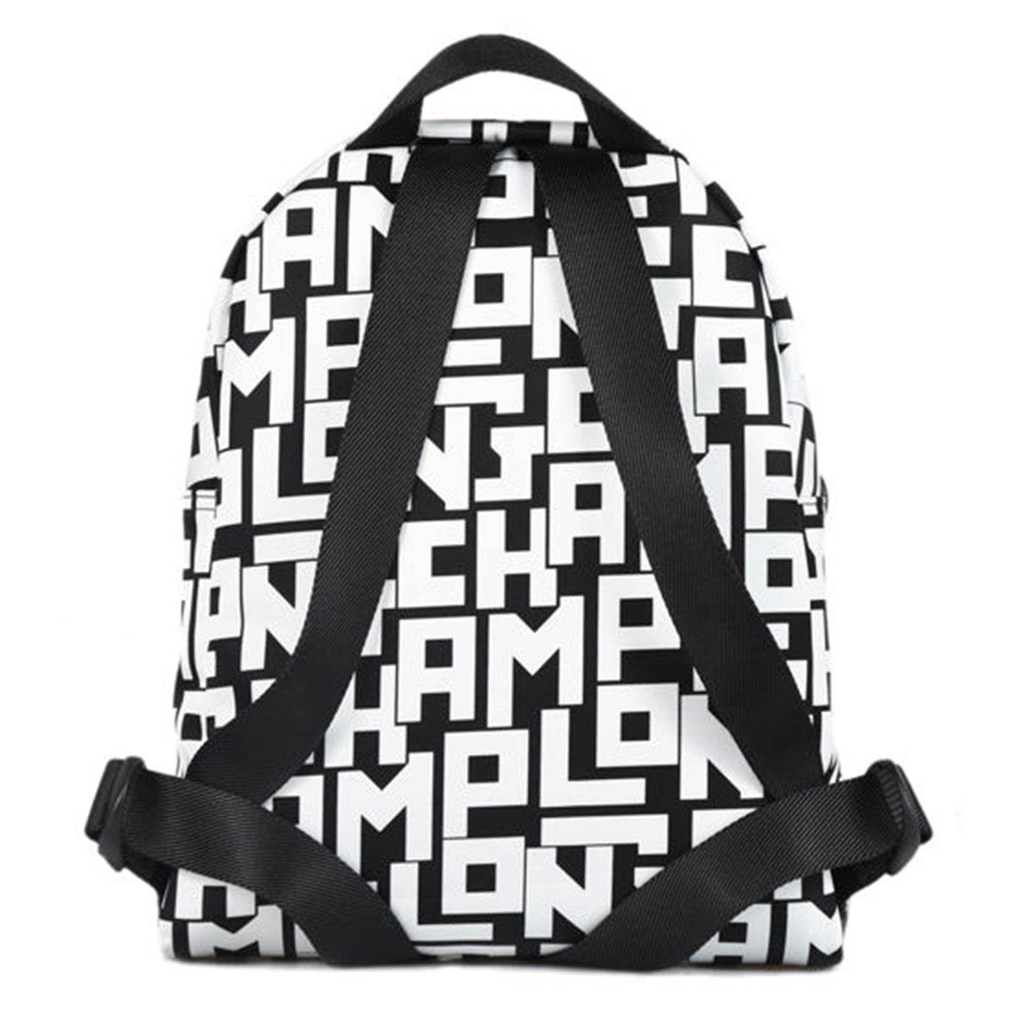 LongChamp Women's LGP Black White Logo Large Backpack