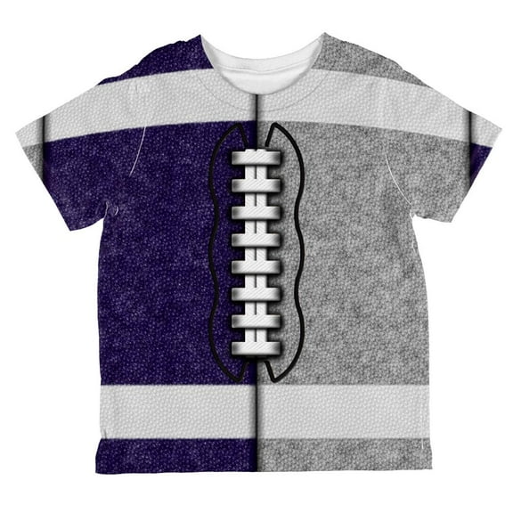 Fantasy Football Team Navy and Grey All Over Toddler T Shirt Multi 6T
