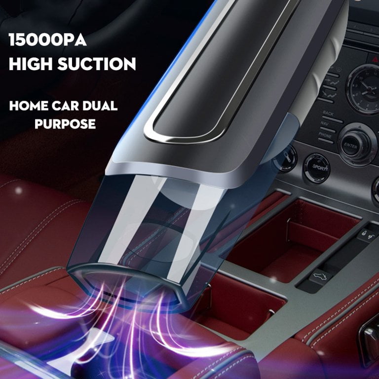 Wet Dry Dual-use Car Vacuum Cleaner Cordless Handheld Vacuum Powerful Cyclone Suction 15000Pa For Desktop Home Car 4000mAh