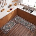 thumbnail image 2 of Boho Moroccan Kitchen Rug and Sets Set of 2 Non Skid Washable mat for Kitchen mats for Floor Farmhouse Black Bohemian Kitchen Decor (palace-1, One Size), 2 of 7
