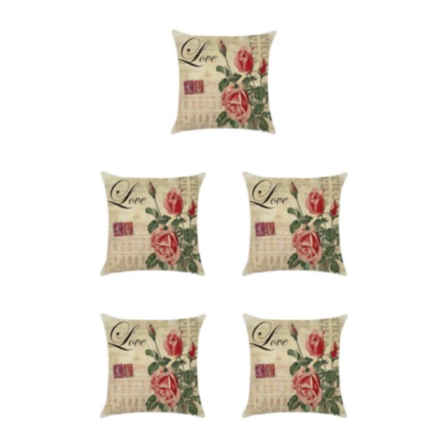 Maytalsory Easy To Change Flowers Pillowcase Addition To Home Decor Polyester Decorative Pillow Cushion Covers Soft Durable kztym001-8 5Set