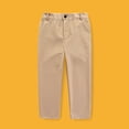 thumbnail image 3 of BOOMNY Toddler Boys School Uniform Pants Straight Leg Suit Pants for Boys Casual Solid Color Buttons Elegant Wedding Dress Pants for Children, 3 of 3