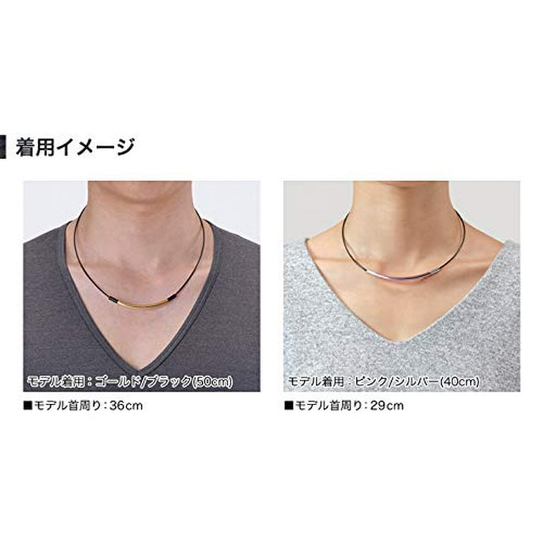 PHITEN 汚らしく クリスタルタッチ ゴールド/ブラック 50cm