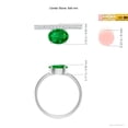 thumbnail image 5 of ANGARA Lab Grown 1.1 Ct Oval Emerald Solitaire Ring With Diamonds for Women in 925 Sterling Silver (Size-8x6mm) | May Birthstone, Anniversary, Jewelry Gift for Women | Lab-Grown Emerald Ring, 5 of 7