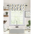 thumbnail image 2 of Valance Curtain Yellow Grey Wavy Stripe Kithcen Curtians Window Treatments Geometric Abstract Art Topper Curtain Rod Pocket Valances for Kitchen Bathroom Living Room 54 X 18 Inch, 1 Panel, 2 of 6