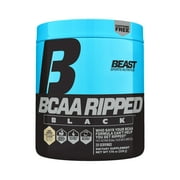 Beast Sports Nutrition BCAA Ripped Black Powder, Iced Coffee, 20 Servings