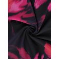 thumbnail image 5 of INSPIRE CHIC Summer Maxi Skirt for Women High Waist Floral Mesh Boho Bodycon Fishtail Long Skirts M Black Red, 5 of 6