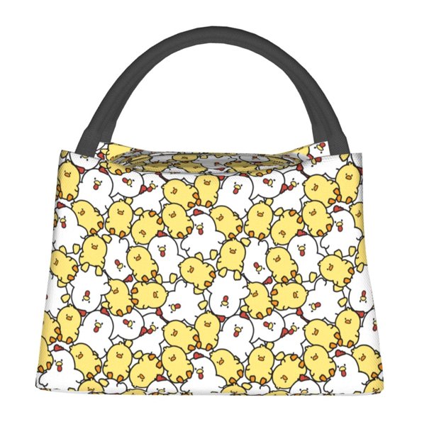 Balery Cartoon Chicken Bolsa de Aislamiento Portátil – Bolsa de Almuerzo con Forro de Aluminio Mejorado, Funda Impermeable y Fácil de Limpiar para Picnic y Caja de Almuerzo