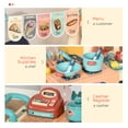 thumbnail image 3 of Qaba Kids Kitchen Food Stand with Play Food, Cashier Register, Accessories Ages 3- 6, 3 of 9